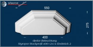 Endstück 2 für direkte Beleuchtung Trier 400+2x14
