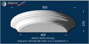 Endstück 3 für direkte Beleuchtung Trier 400+2x14