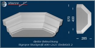 Endstück 2 für direkte Beleuchtung Düren 400+2x21