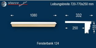 Komplette Fensterbank Düsseldorf 124 720-770-250