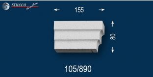 Rechtes Schließelement zum beschichteten Fensterbankprofil Idaho 105