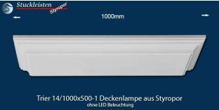 Trier 14-1000x500-1 Styropor Deckenlampe ohne LED Beleuchtung
