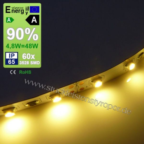 LED Stripe Set 1m 60x 3528 SMD LED gelb IP20 + Netzteil