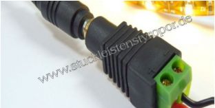Anschluss-Adapter für LED-Strips Lüsterklemme auf 5,5 / 2,1 mm Buchse