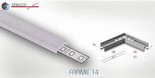 Abdeckung opal C Click ALU FRAME 14
