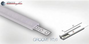 Abdeckung opal C Click ALU GROOVE