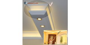 Endstück zur LED Stuckleiste Essen 190+2x202 PLEXI PLUS