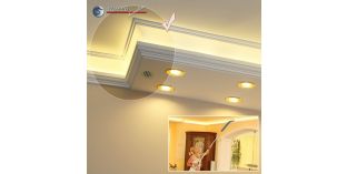 Endstück links mit Lüftungsgitter zur LED Leiste 400+202 PLEXI PLUS