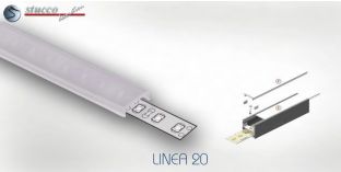 Abdeckung opal F Click ALU LINEA 20