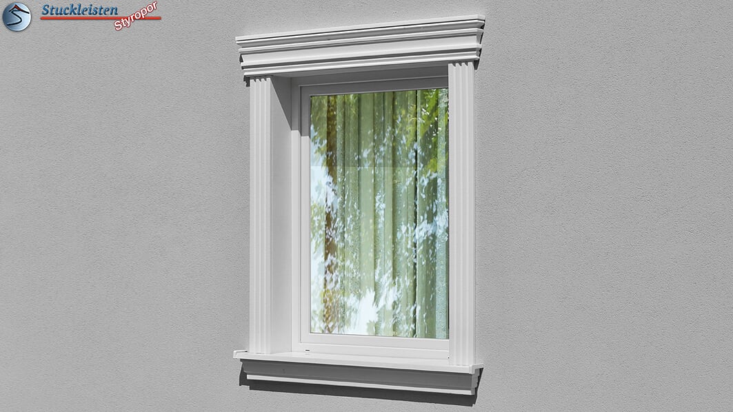 Fassadenstuck Gerader Fenstergiebel