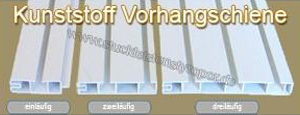 Verschiedene Vorhangschienen