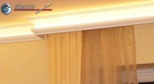 Gardinen Schiene hinter Stuckleiste für indirekte Beleuchtung Essen 202 Gardinen Schiene hinter Stuckleiste für indirekte Beleuchtung Essen 202