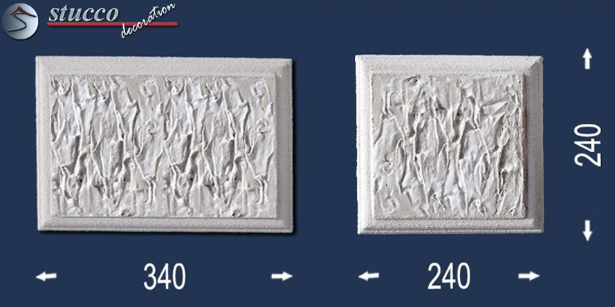 Bossensteine mit Lederrollen-Verzierung