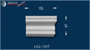 Fassadenstuck Zierleiste Oxford 102 rechtes Schließelement Fassadenstuck Zierleiste Oxford 102 rechtes Schließelement