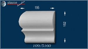 Fassadenstuck Stuckleiste Singapore 109 linkes Schließelement Fassadenstuck Stuckleiste Singapore 109 linkes Schließelement