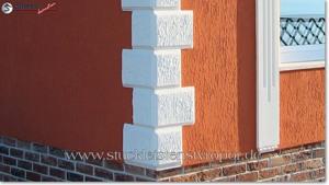 Bossensteine mit Lederrollen-Muster Bossensteine mit Lederrollen-Muster