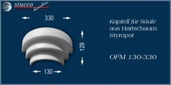 Rundes Kapitell mit stufigem Stuckprofil OFM 130/330