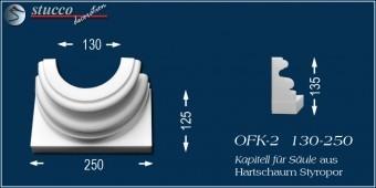 Dorischer Säulenfuß mit geschwungenem Stuckprofil OFK-2 130/250