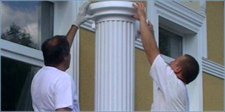 Säulenkapitelle und Säulenfüße zu Stucksäulen