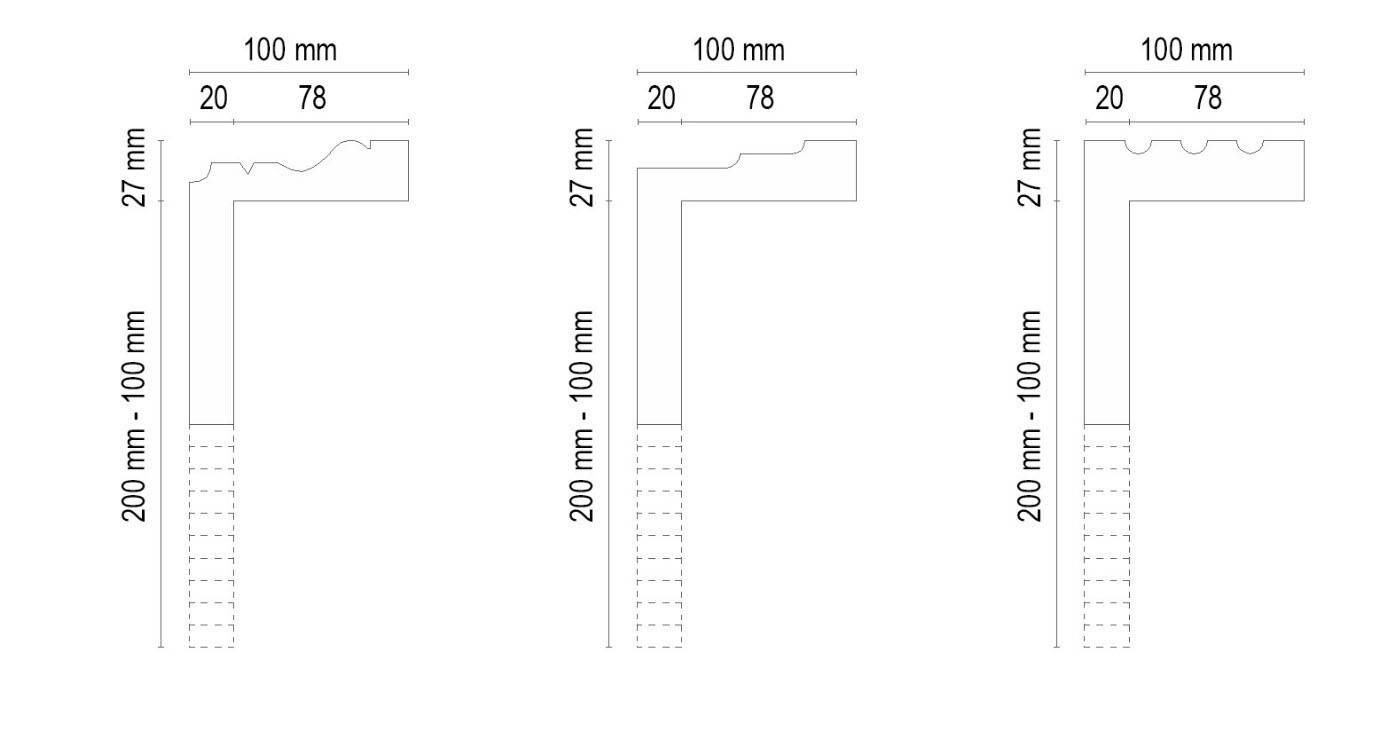L-förmige Fassadenprofile