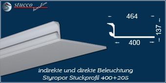 Indirekte Beleuchtung - L-Profil Zierleiste München 400+205 Indirekte Beleuchtung - L-Profil Zierleiste München 400+205