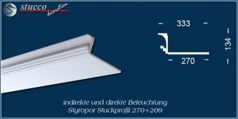 Indirekte Beleuchtung - L-Profil Zierleiste Dortmund 270+209 Indirekte Beleuchtung - L-Profil Zierleiste Dortmund 270+209