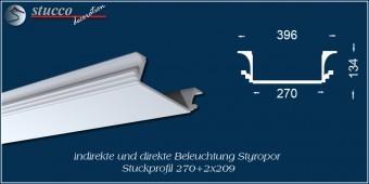 Indirekte Beleuchtung -U-Profil Zierleiste Dortmund 270+2x209 Indirekte Beleuchtung -U-Profil Zierleiste Dortmund 270+2x209