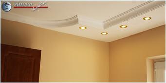 Direkte Beleuchtung mit LED Spots und Stuckleiste Bayern 400+10 mit geschwungenem Endstück 3 Direkte Beleuchtung mit LED Spots und Stuckleiste Bayern 400+10 mit geschwungenem Endstück 3