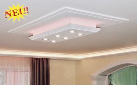 Komplette Stucklampen mit direkter und indirekter Beleuchtung Komplette Stucklampen mit direkter und indirekter Beleuchtung