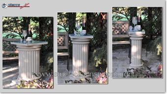 Beschichtete Säulen - verschiedene Durchmesser der Styroporsäulen Beschichtete Säulen - verschiedene Durchmesser der Styroporsäulen