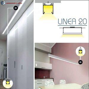 Aluschiene Linea 20 als LED Deckenbeleuchtung