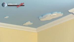 Dekoration Babyzimmer mit Styropor Wolken und Stuckleisten Dekoration Babyzimmer mit Styropor Wolken und Stuckleisten