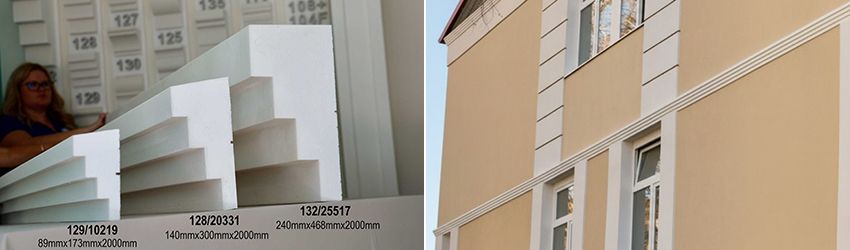 Ein Stuckmuster in drei Größen – Fassadengestaltung mit den Außenstuckprofilen Mannheim 129, Stuttgart 128 und Leipzig 132