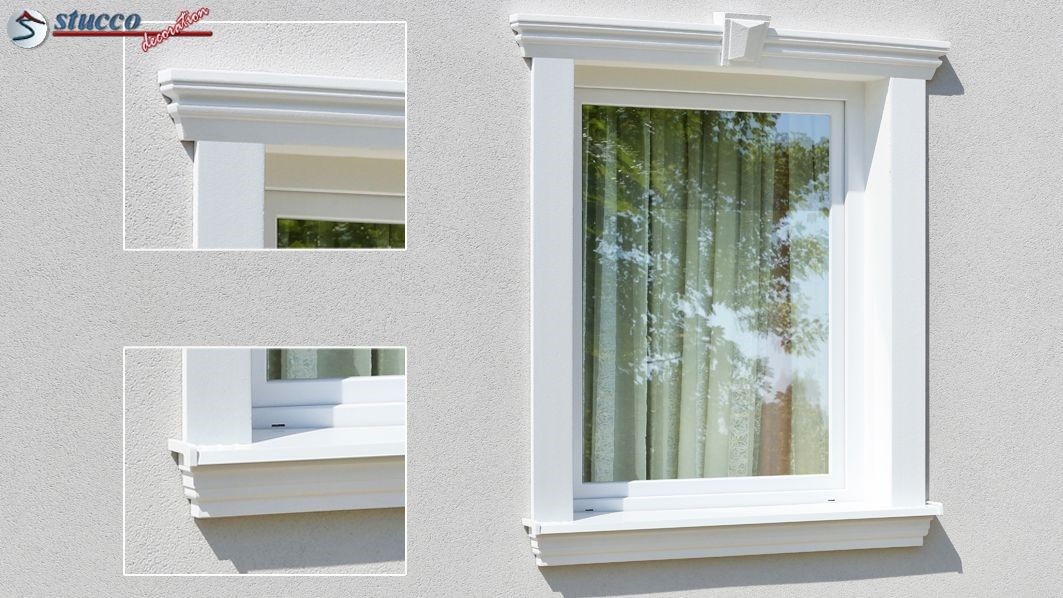 Dezente Stuckleisten für den Fensterstuck als Fensterumrandung