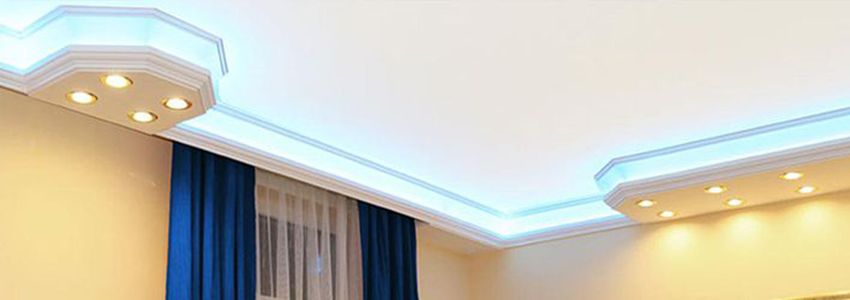 Aluminium-Flachprofile Kühlung LED Streifen indirekte Beleuchtung Stuckleisten 