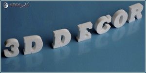 3D Logos und Deko Buchstaben aus Styropor (Polystyrol) - Höhe: 9 cm; Dicke: 2 cm 