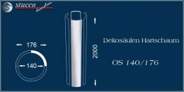 Dekosäulen Hartschaum OS 140/176 für glatte Säulenschäfte