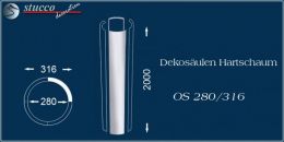 Dekosäulen Hartschaum OS 280/316 für glatte Säulenschäfte