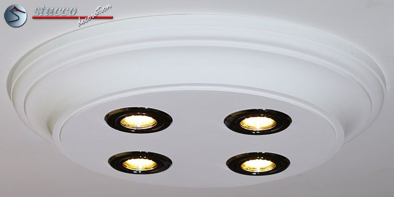 LED Deckenbeleuchtung Trier 14/500x500-3 Design Lampen mit Stuck und LED Spots