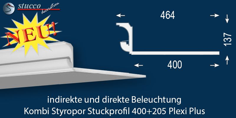 LED Leiste für Kombi Beleuchtung München 400+205 PLEXI PLUS