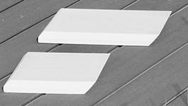 Stoßfeste glatte Bossenplatten mit Gehrung Stoßfeste glatte Bossenplatten mit Gehrung