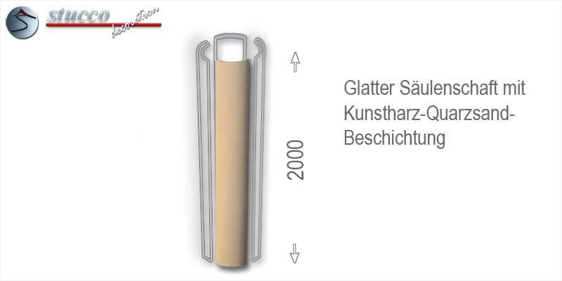 Beschichtete Säulen mit glattem Säulenschaft