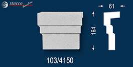 Beschichteter Fassadenstuck Schlussstein Bangkok 103-DF