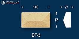 Beschichtetes Ornament Avitus DT-3 für Fensterstuck