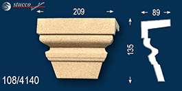 Beschichtete Fassadenstuck Zierleisten Schlusssteine Ankara 108-DF