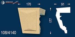 Beschichtete Fassadenstuck Zierleisten Schlusssteine Ankara 108