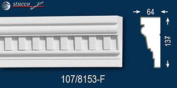 Beschichtetes Fassadenelement Stuckleiste Canberra 107-F