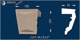 Beschichteter Fassadenstuck Schlussstein Canberra 107-F