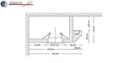 L-Profil mit Spot und LED Stuckleiste L-Profil mit Spot und LED Stuckleiste