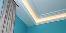 LED Deckenbeleuchtung - Vorhangschienen verstecken mit Stuckleisten LED Deckenbeleuchtung - Vorhangschienen verstecken mit Stuckleisten